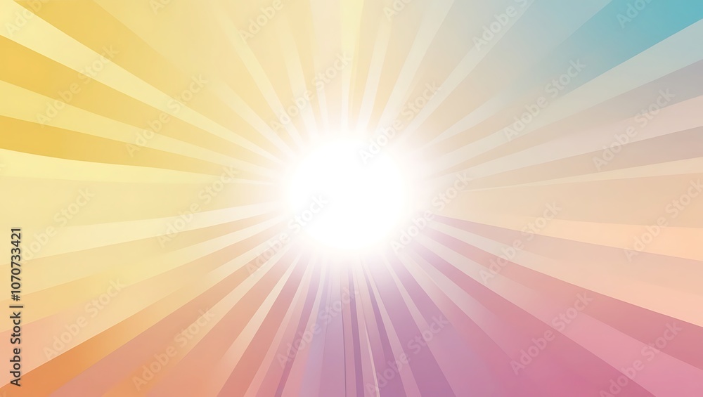 Poster abstract background with rays. generative ai.