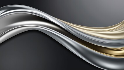 Obraz premium Abstract metal wavy background. Generative Ai.