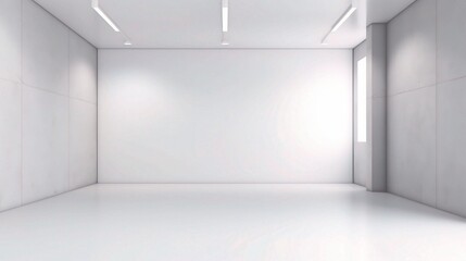 Modern Empty Room with Bright Walls and Floor