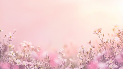 Obraz premium Delicate Pink Flowers in Soft Light