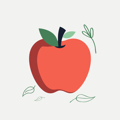 A simple minimalist apple design