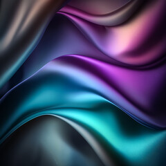 Obraz premium Colorful piece of fabric with a blue stripe. The blue stripe is the most prominent color in the image