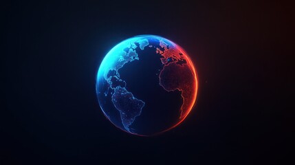 Fototapeta premium Digital Earth Glow