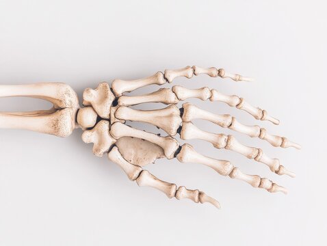 Detailed Close-Up of a Human Skeleton Hand