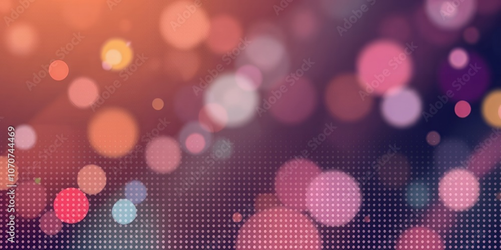 Poster abstract background with colorful bokeh lights.