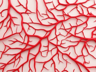 Detailed Red Blood Vessel Branching Structure