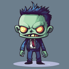 Illustration Vector of cute zombie charactor