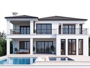 Modern Two-Story House with Open Terrace