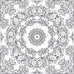 A mandala coloring page featuring symmetrical animal designs, like peacocks, elephants, and lions, arranged in a circular pattern