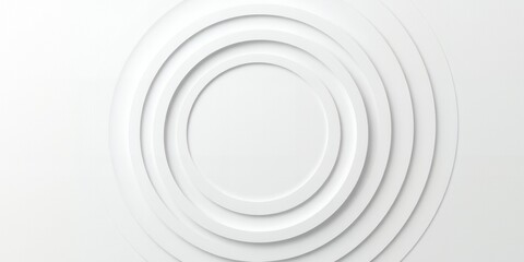 Fototapeta premium Abstract white circles with depth.