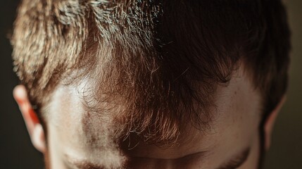 Fototapeta premium Intimate Portrait of a Young Man's Expression