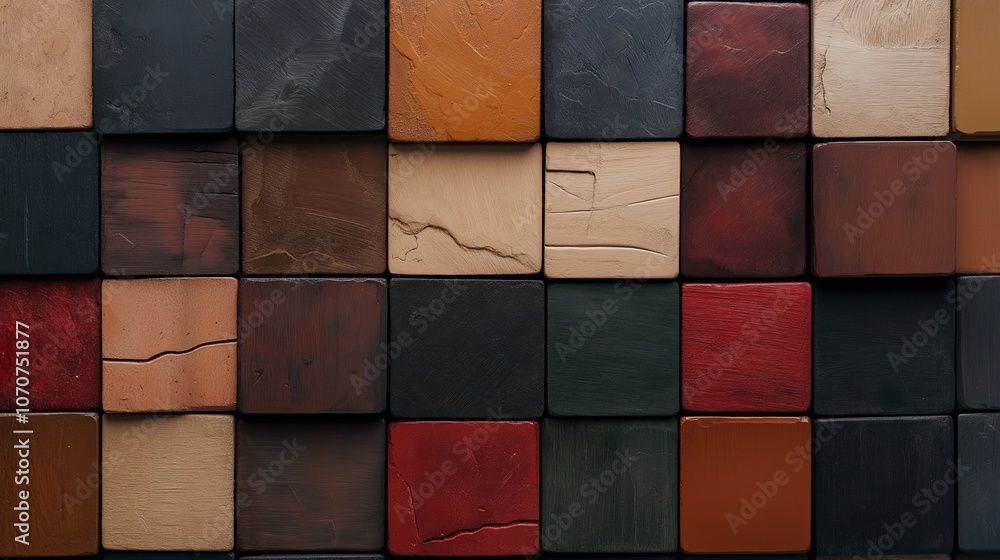 Poster muted earth tone color blocks with texture
