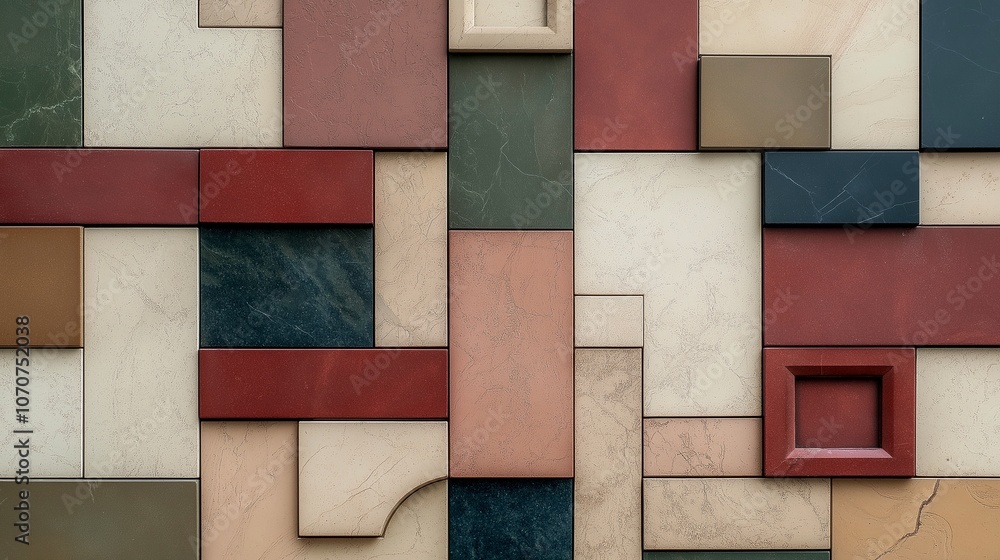 Poster Muted Earth Tone Color Blocks with Texture