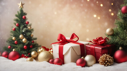 christmas tree with gift box