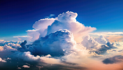 Fototapeta premium A soft, animated cloud background where clouds gently shift and change, creating a peaceful and serene atmosphere.