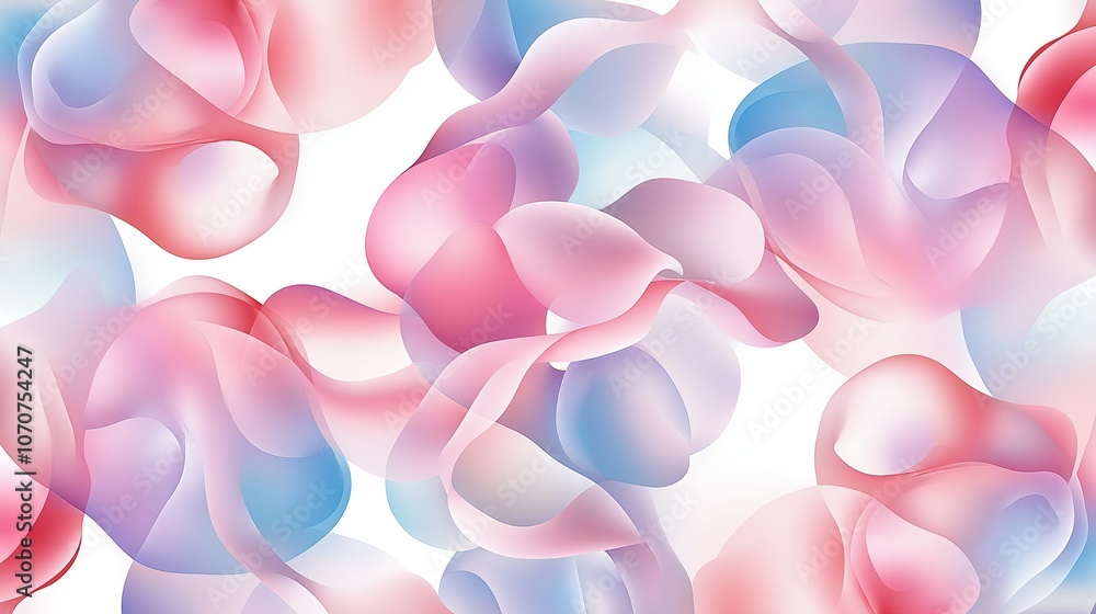 Poster Soft Gradient Blobs in Pastel Tones
