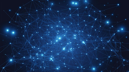 Abstract Starry Night Sky with Blue Background