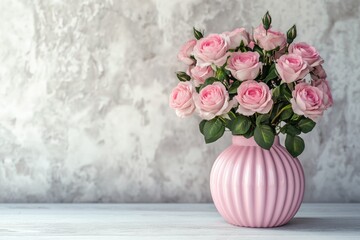 Red Rose in Vase on Old Wooden Background: Romantic and Rustic Floral Decor