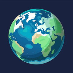 vector art planet earth colorful illustration