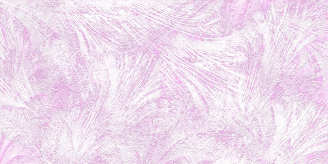 Pink winter vector background with frozen glass pattern and ice for cover design, cards, flyer, poster, banner. Hand drawn Christmas illustration. Merry Christmas! Happy New Year! Snow.