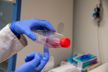 Fiole scientifique dans un laboratoire