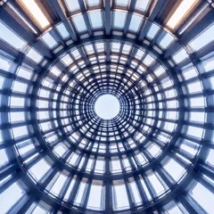 Naklejka premium deep focus image showcasing the intricacies of steel framing in modern construction.