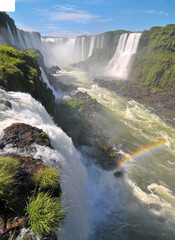 Iguazú Falls  waterfalls on the Iguazu River on the border of the Argentine and  Brazil