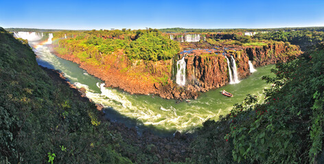 Iguazú Falls  waterfalls on the Iguazu River on the border of the Argentine and  Brazil