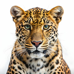 Obraz premium leopard in white background