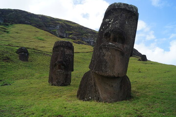 Moai at Easter Island, Chile