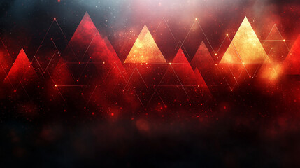 Abstract low-poly geometric pattern in dark and vibrant red shades, evoking modern design and energy. Perfect for backgrounds, branding, and digital projects emphasizing boldness and sophistication