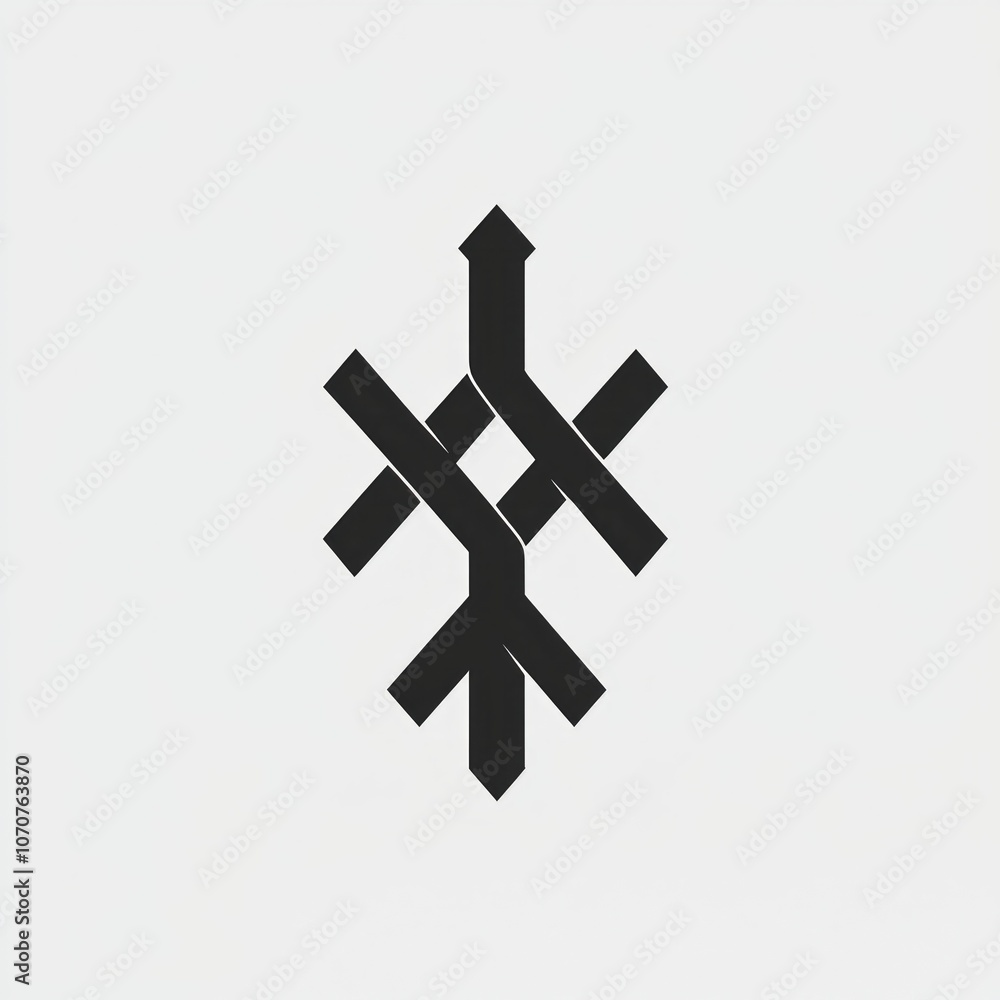 Poster artwork features detailed representation protective old slavic rune symbol created bold lines and si