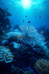 Obraz premium coral reef and diver