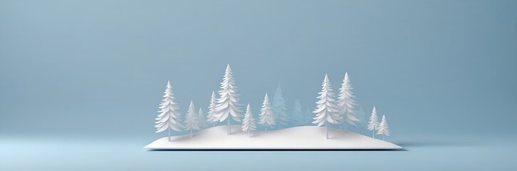 Obraz premium Christmas and winter background with minimalistic arts