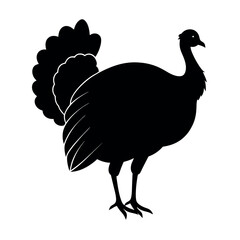 Fototapeta premium a turkey running fast vector art illustration isolated white background