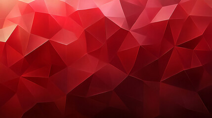 Abstract low-poly geometric pattern in dark and vibrant red shades, evoking modern design and energy. Perfect for backgrounds, branding, and digital projects emphasizing boldness and sophistication