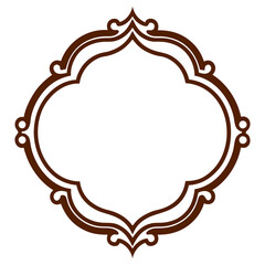 Simple decorative frame border with ornament