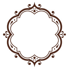 Simple decorative frame border with ornament