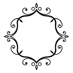 Simple decorative frame border with ornament
