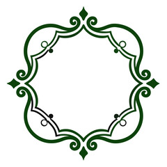 Simple decorative frame border with ornament