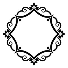 Simple decorative frame border with ornament