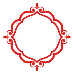 Simple decorative frame border with ornament