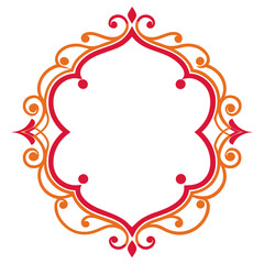 Simple decorative frame border with ornament