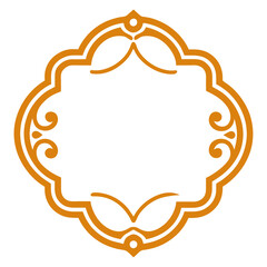 Simple decorative frame border with ornament