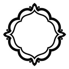 Simple decorative frame border with ornament