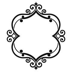 Simple decorative frame border with ornament