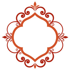 Simple decorative frame border with ornament