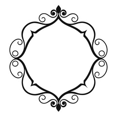 Simple decorative frame border with ornament