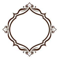 Simple decorative frame border with ornament