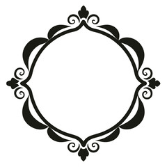 Simple decorative frame border with ornament